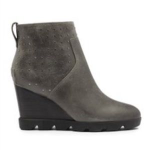 “NEW” SOREL Quarry Stud Joan of Arctic Wedge II Leather Chelsea Boot